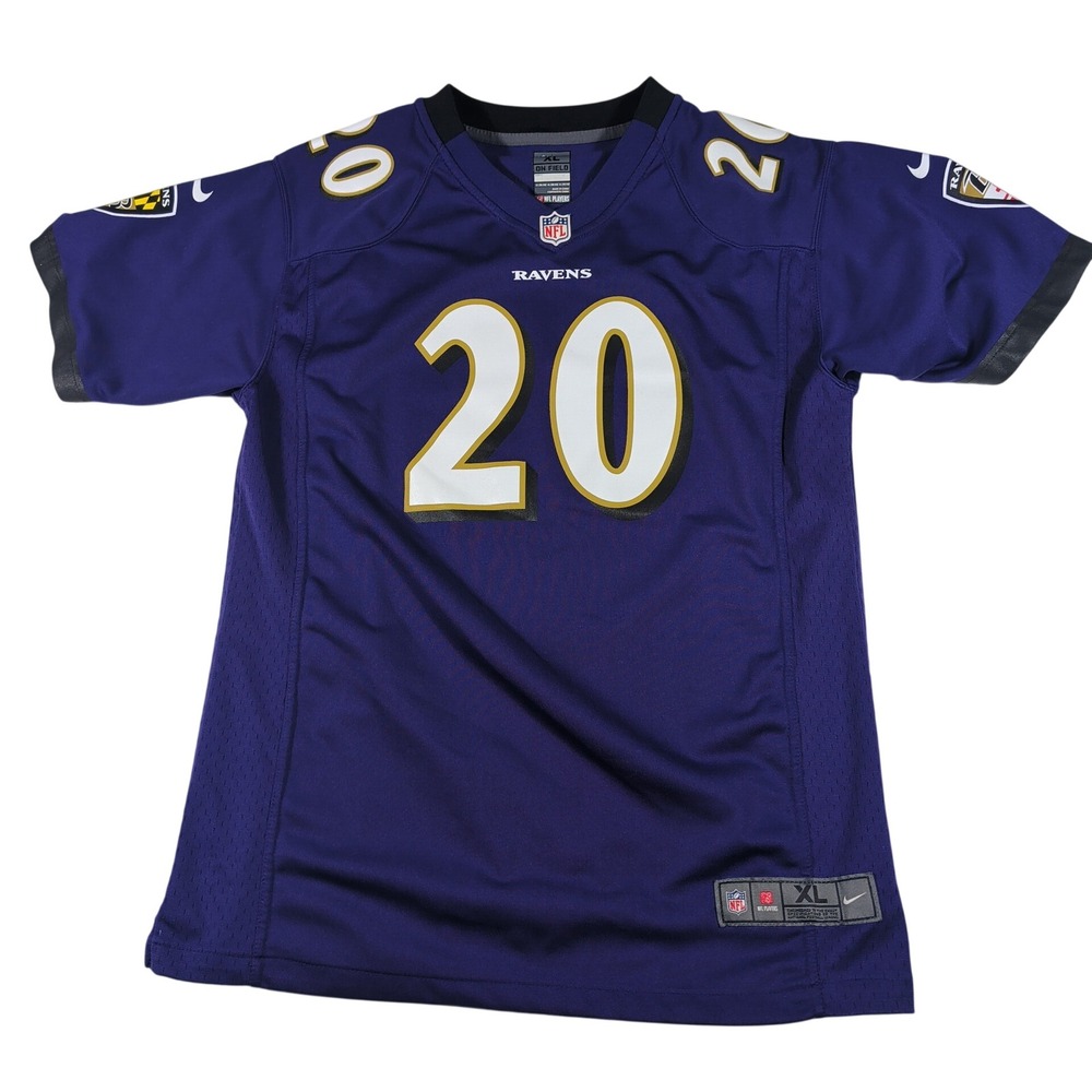 Nike Jersey Youth XL Purple Ed Reed Baltimore Ravens 20 NFL On Field Polyester